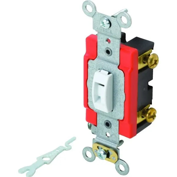 Hubbell-Pro 20 Amp 120/277 Vac 2-Position Locking Toggle Switch (White)
