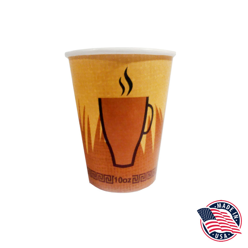 Printed 10 oz. Poly Coated Paper Hot Cup 20/50 cs