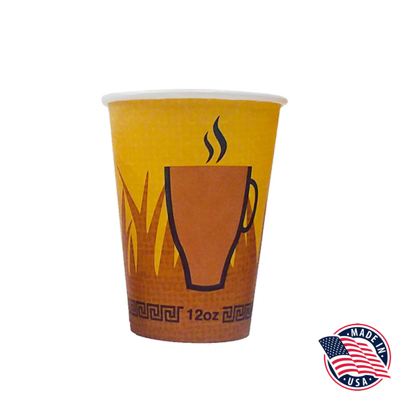Printed 12 oz. Poly Coated Paper Hot Cup 20/50 cs