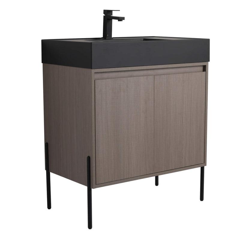 Crownpoint Vanity- Black Matte Sink