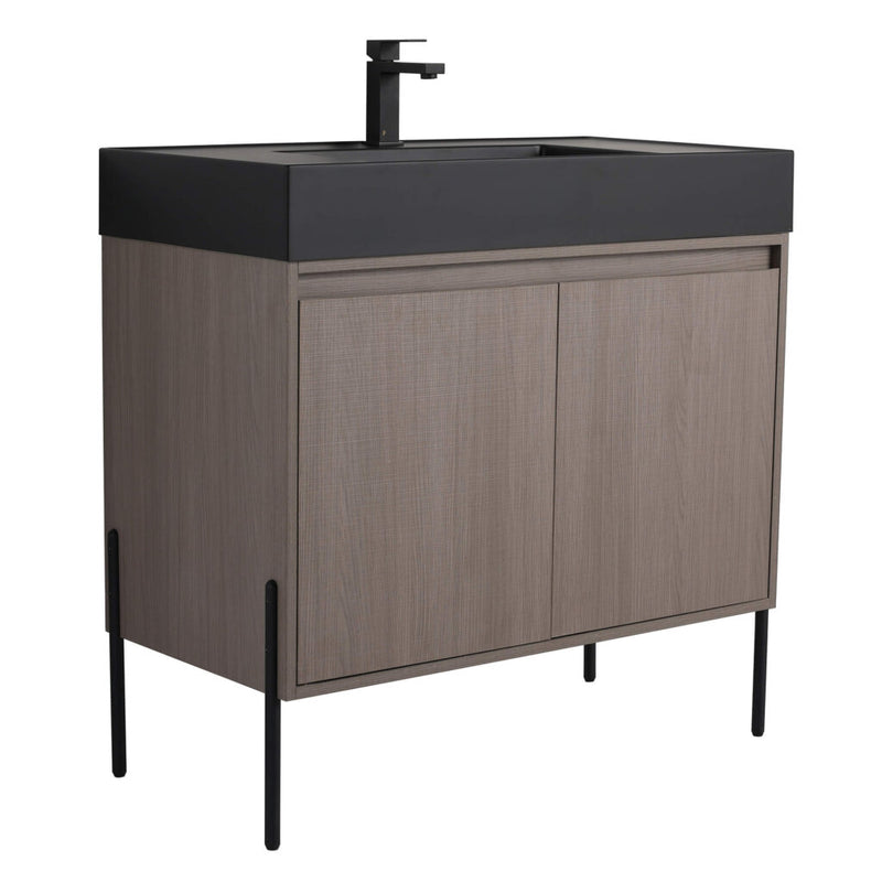 Crownpoint Vanity- Black Matte Sink