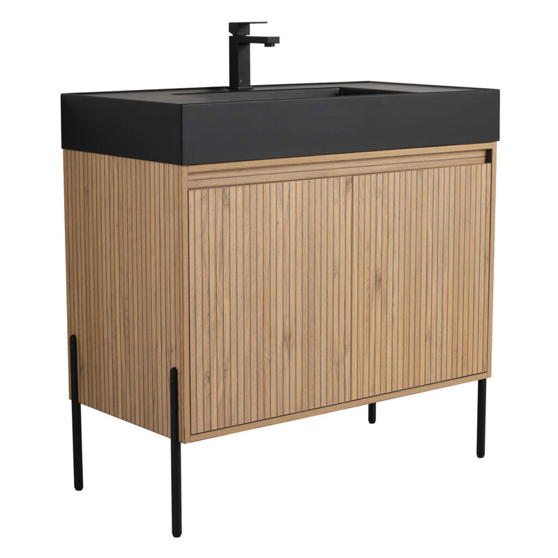 Crownpoint Vanity- Black Matte Sink