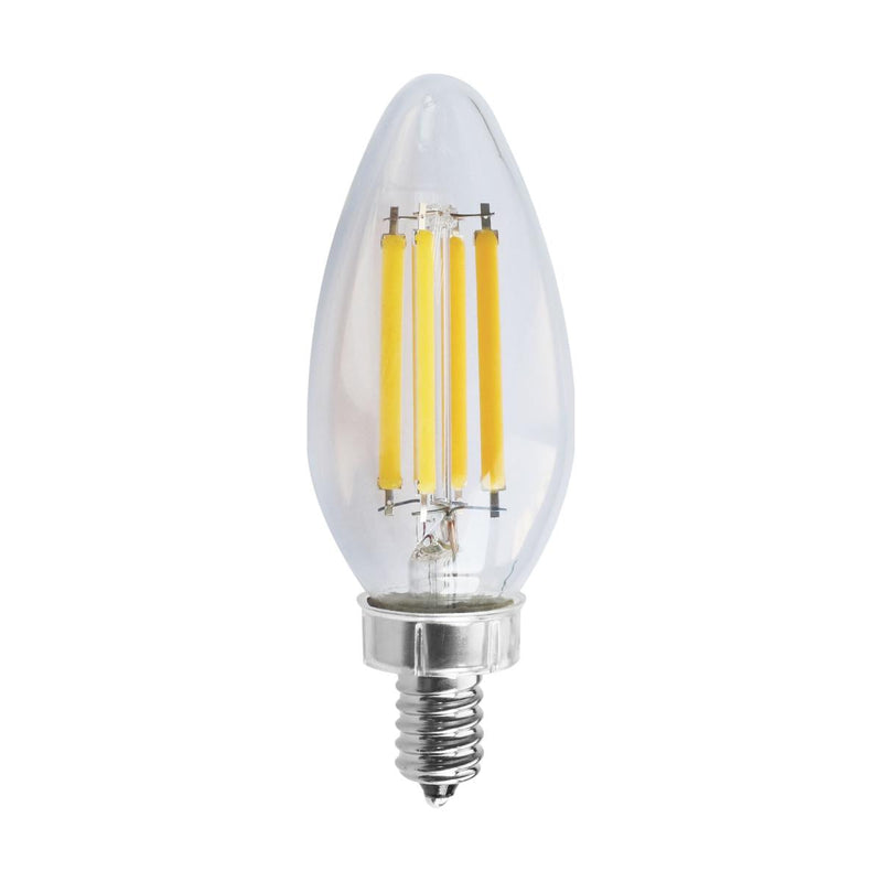 75W Replacement LED Filament Lamps Globes, 8Watt, B11, 90 CRI, 120 Volt, E12
