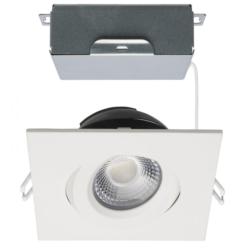 LED Direct Wire Downlight, CCT Selectable, Square, Remote Driver, 120 Volt