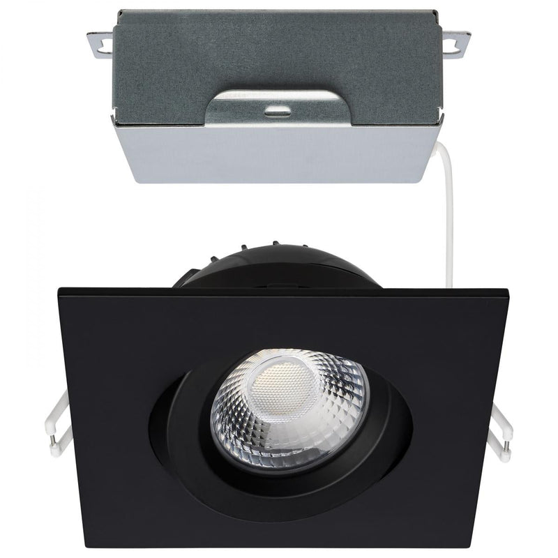LED Direct Wire Downlight, CCT Selectable, Square, Remote Driver, 120 Volt