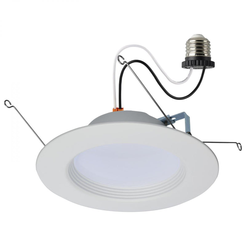 LED Downlight Retrofit, CCT Selectable, Round, White Finish