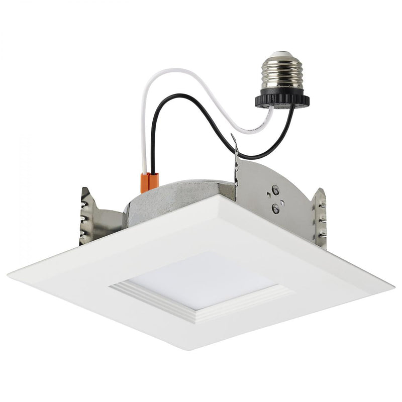 LED Downlight Retrofit, CCT Selectable, Round, White Finish