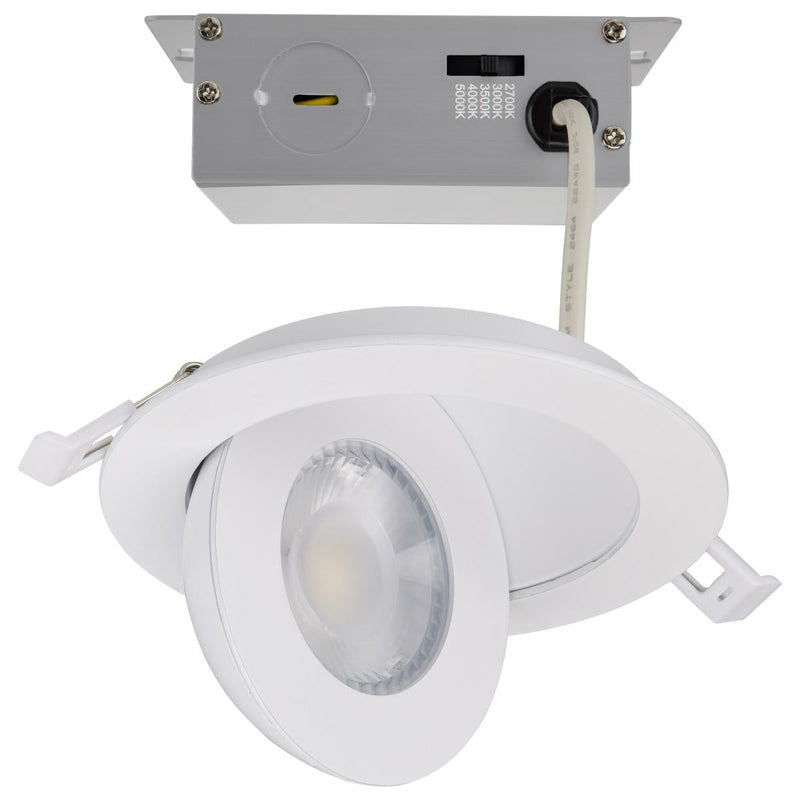 LED CCT Selectable, LED Direct Wire Downlight, Gimbaled, Remote Driver 2700K/3000K/3500K/4000K/5000K