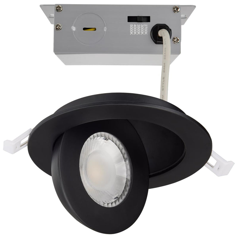 LED CCT Selectable, LED Direct Wire Downlight, Gimbaled, Remote Driver 2700K/3000K/3500K/4000K/5000K