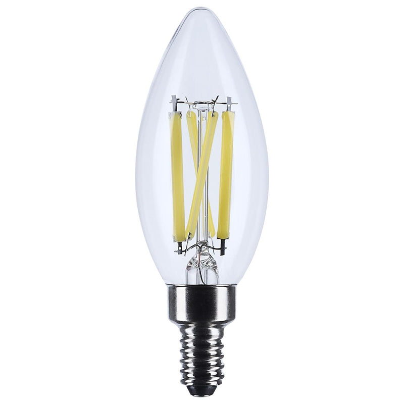 75W Replacement LED Filament Lamps Globes, 8Watt, B11, 90 CRI, 120 Volt, E12