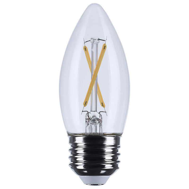 E26, 25 Watt Replacement LED Filament Lamps, 3 Watt B11 LED, Medium base, 90 CRI, 120 Volt