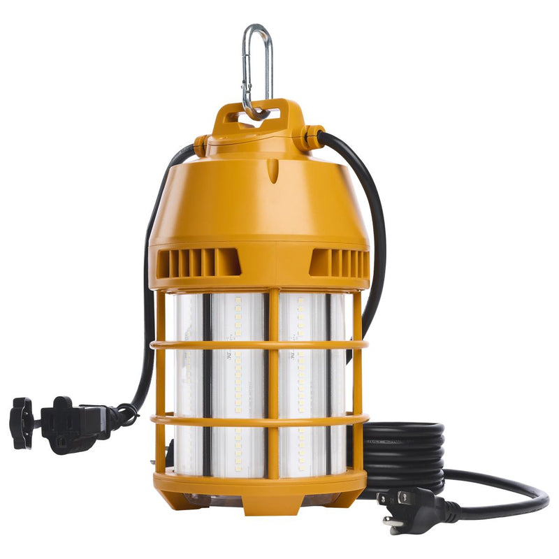 LED Hi-Lumen temporary Hi-Bay Caged lamp, 5000K, Integrated Cord / Plug & Hook, 120 Volt (Copy)