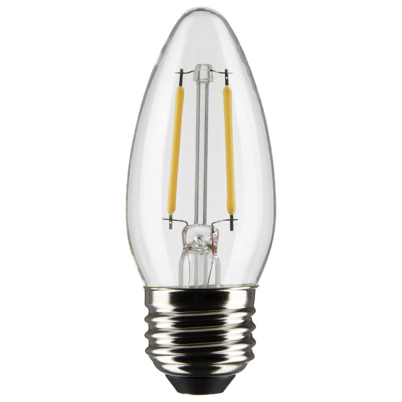 E26, 25 Watt Replacement LED Filament Lamps, 3 Watt B11 LED, Medium base, 90 CRI, 120 Volt