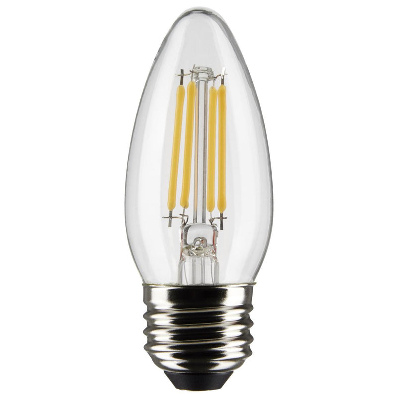 E26, 60 Watt Replacement LED Filament Lamps, 5.5 Watt B11, 90 CRI, 120 Volt