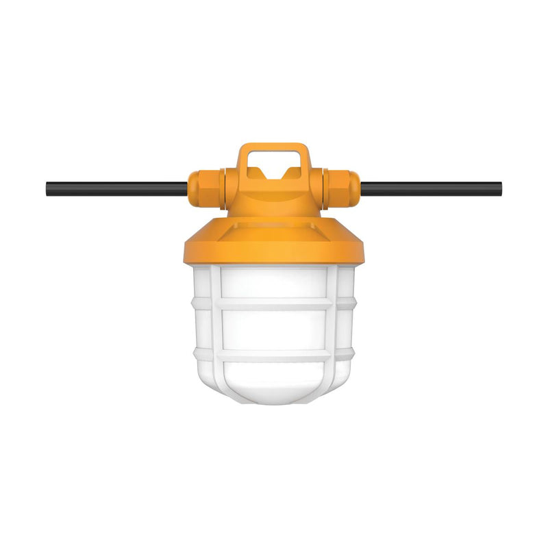 50 Watt LED High-Lumen Industrial / Commercial String Light, 5 Inter-Connected Lamps, 5000K, Integrated Cord / Plug, 120 Volt