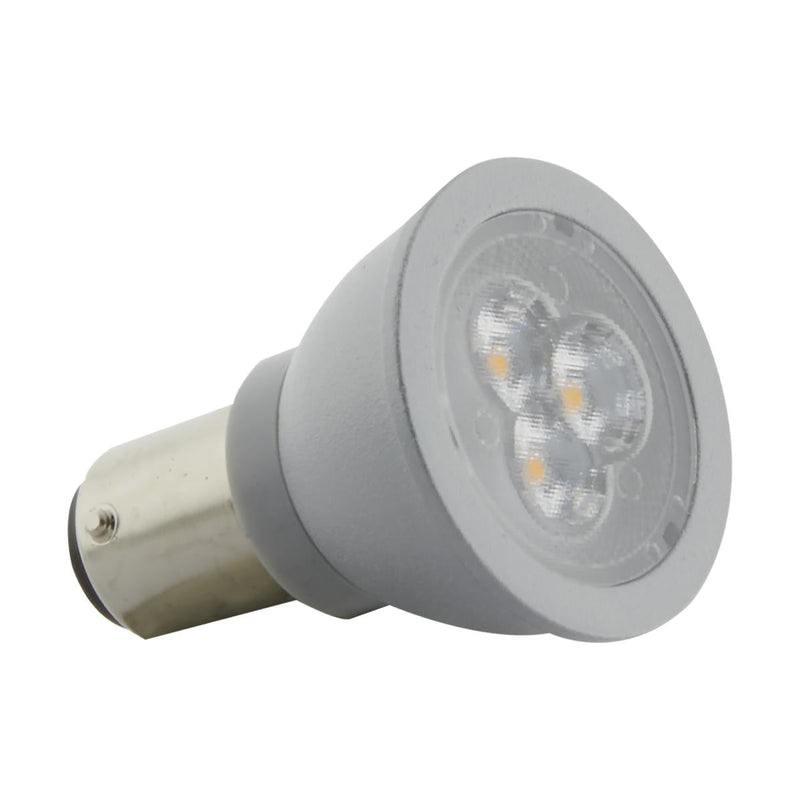 3 Watt, R12 LED, Bayonet Single Contact Base, 12 Volt, 3000K
