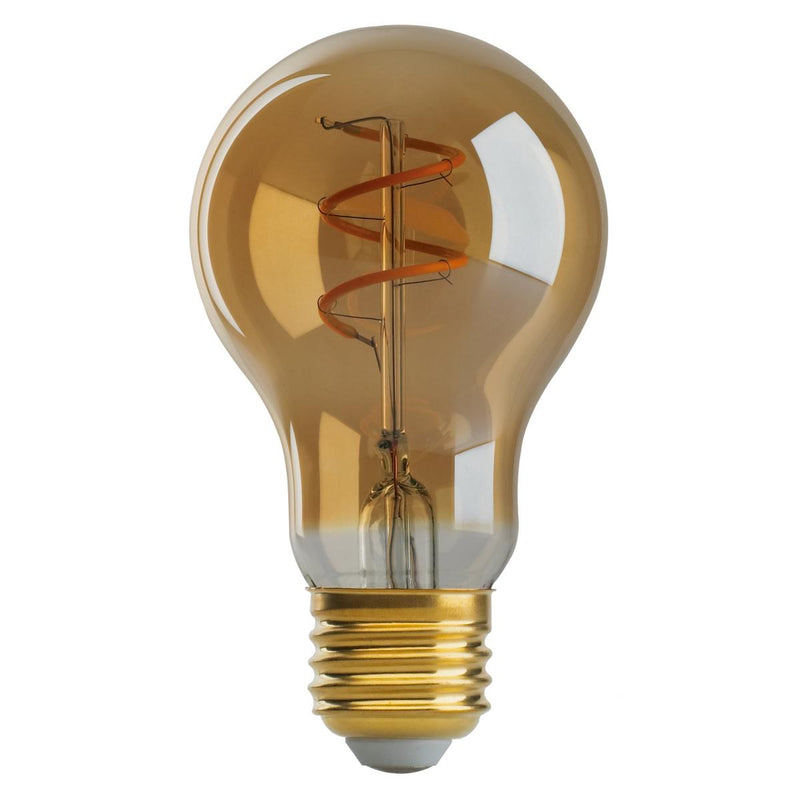 E26 LED Filament Lamps, Decorative Spiral, Amber, 120 Volt, 2000k