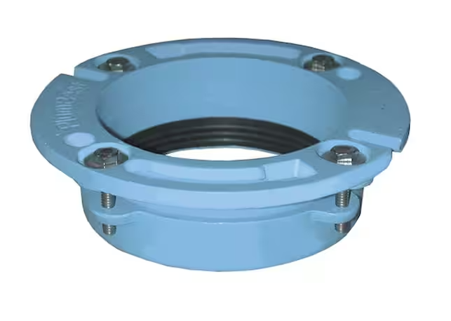 Blue Coated Quick Set Style 4” Pipe x 2” Depth Blue Closet Flange