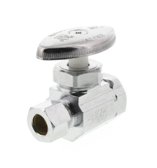 Straight Stop Valve Multi Turn Female IPS x OD Compression L/Free