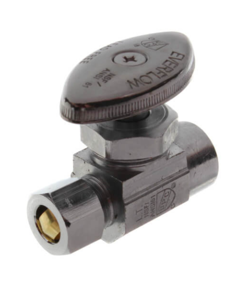 Straight Stop Valve Multi Turn 1/2" Nominal Sweat x 3/8" OD Compression - L/Free