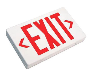 TOPAZ ES/LED/RW/B-NYC STEEL LED RED EXIT NYC APPROVED