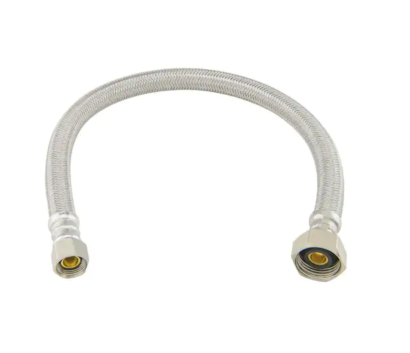 Braided Faucet Supply Connector Line  1/2” IPS X 3/8” COMP L/Free