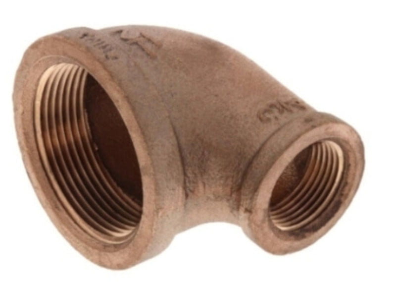 1-1/2" Base 90° Reducing Brass Elbow (Lead Free)