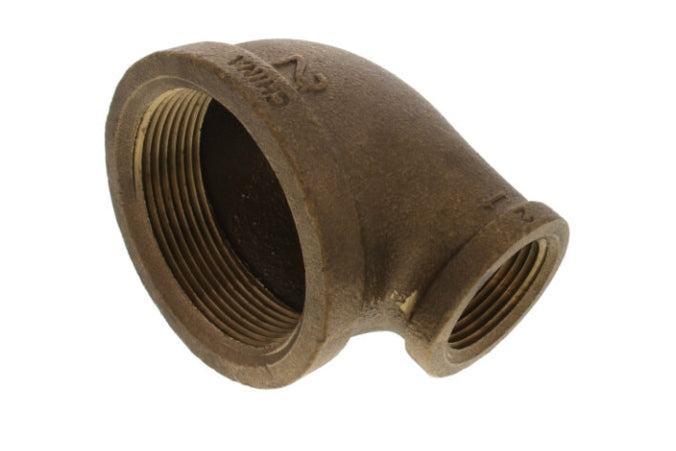 2" Base 90° Reducing Brass Elbow (Lead Free)