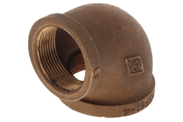 2-1/2" Base 90° Reducing Brass Elbow (Lead Free)