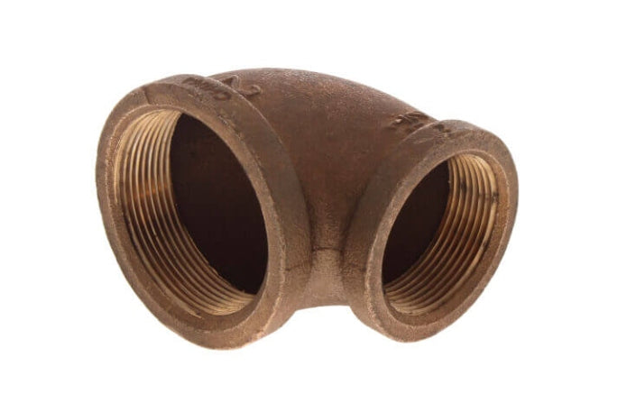 2-1/2" Base 90° Reducing Brass Elbow (Lead Free)
