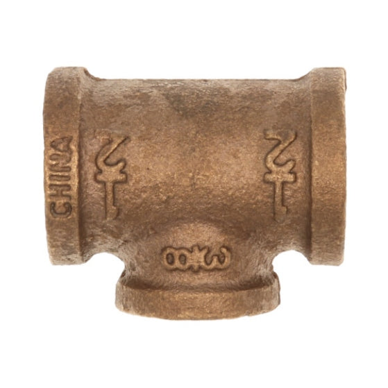 1/2" x 1/2" Reducing Brass Tee (Lead Free)