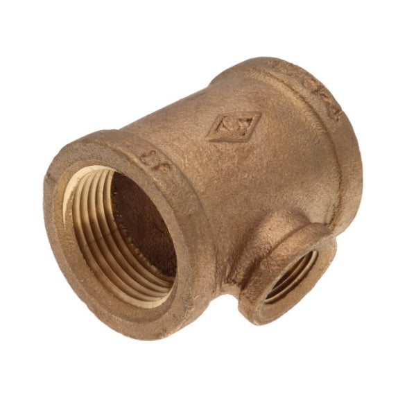 1" x 1" Reducing Brass Tee (Lead Free)