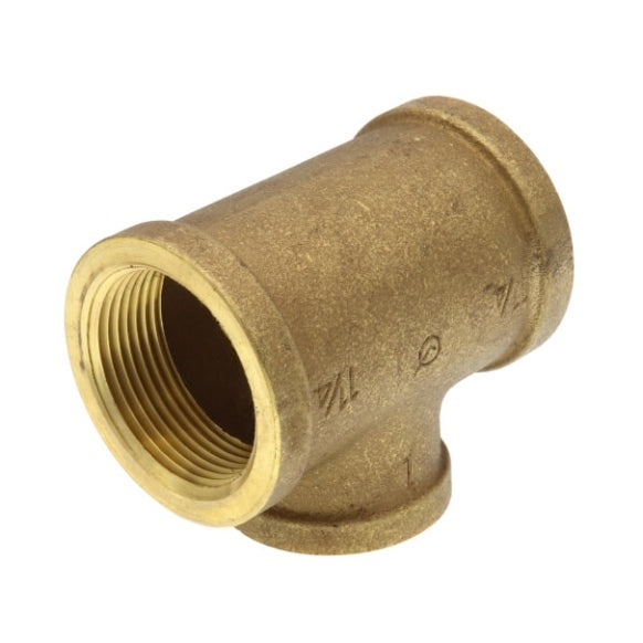 1-1/4" x 1-1/4" Reducing Brass Tee (Lead Free)