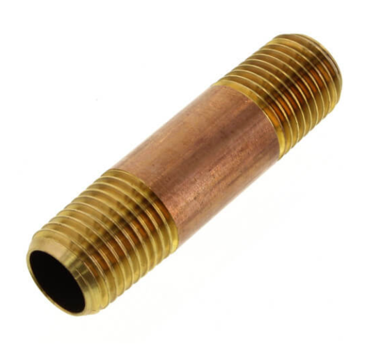 1/4" Diameter Brass Nipple (Lead Free)