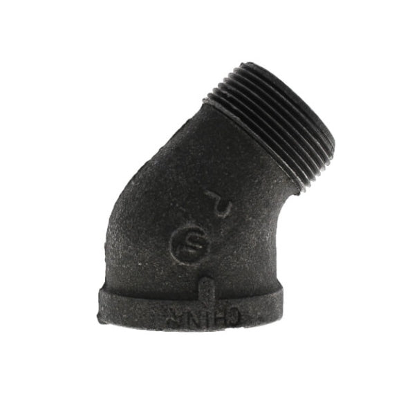 45° Street Elbow Black