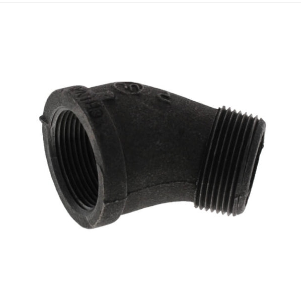 45° Street Elbow Black