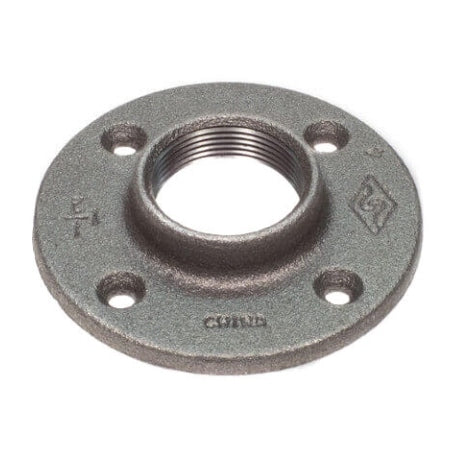 Floor Flange W/Holes Black