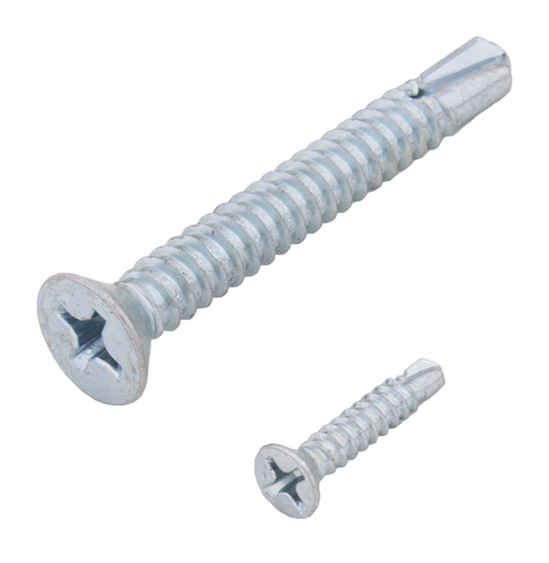 Flat Head Sheet Metal Tek Self Drill ZP Screw - 100/PC