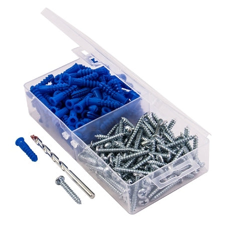 Plastic Ribbed Anchor Kit - 100/Pcs