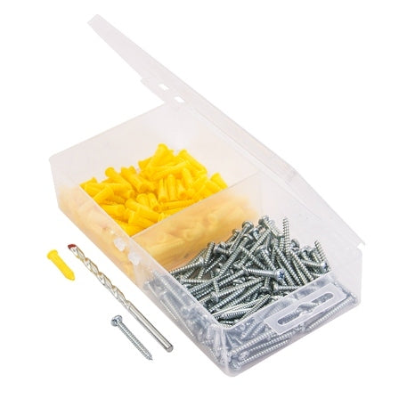 Plastic Ribbed Anchor Kit - 100/Pcs