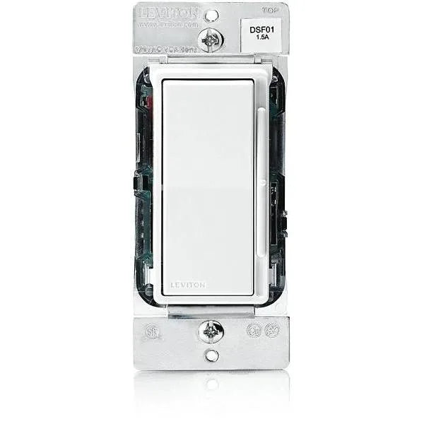 Leviton 1.5-Amp Decora Rocker Slide Fan Speed Control, White W/Ivory&almnd Faces