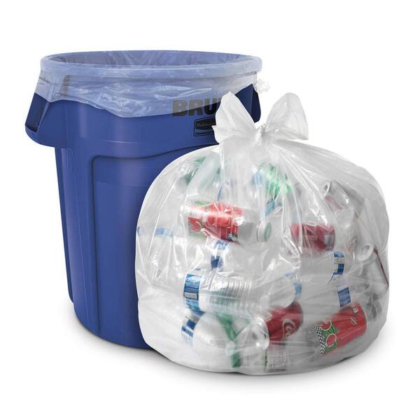 Clear Trash Bags 2.0 mil Heavy-Duty 55 Gal  (100-Count)