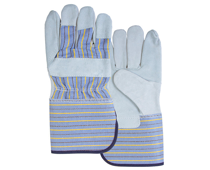 Leather Palm Glove With Safety Cuff - Long