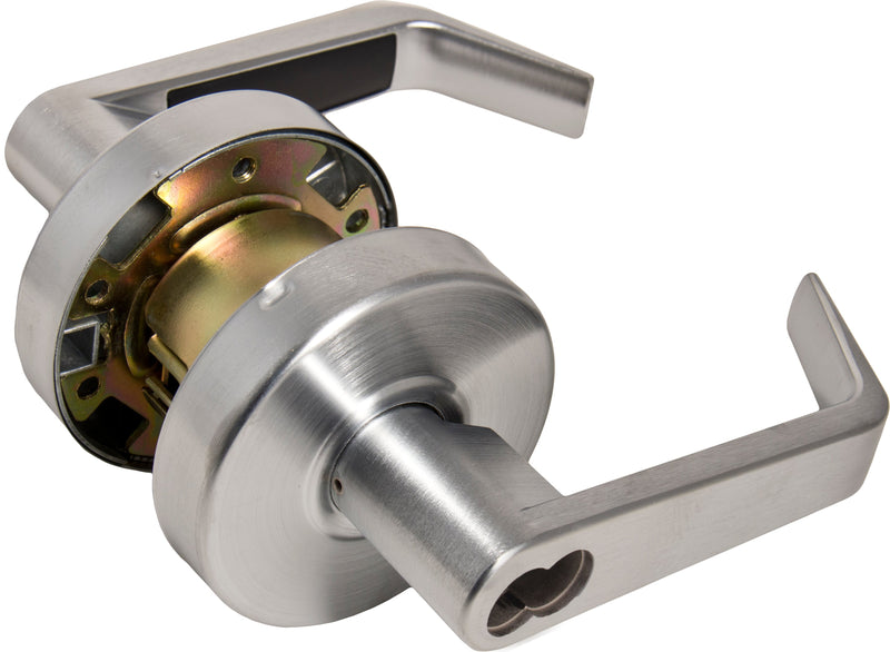 Heavy Duty Grade 2 Cylindrical Storeroom Lever Set - US3