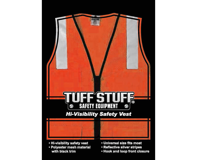 Orange Mesh Vest With 2" Silver Reflective Strip