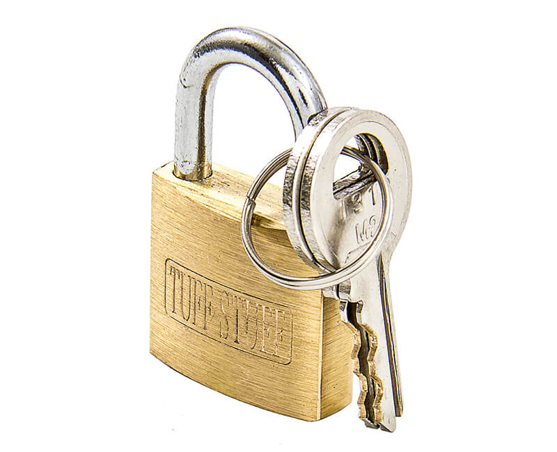 Brass Padlock With Long Shackle - KA#12423 Boxed