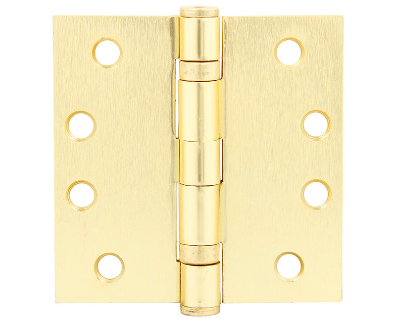 Ball Bearing Full Mortise Template Hinge - Satin Brass