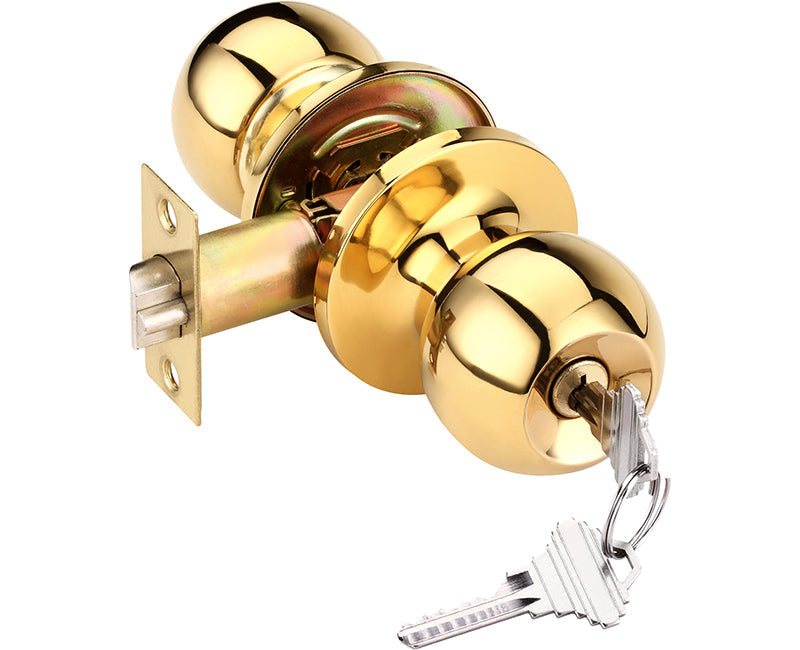 Builder's Grade Ball Style Lockset KA3 Entry Boxed - US3