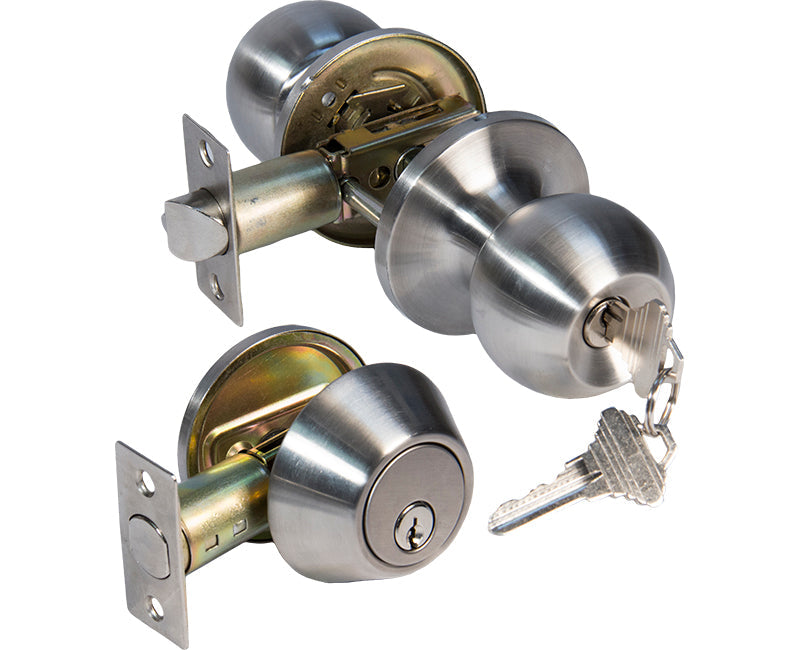 Builder's Grade Tulip Style Lockset KA3 Combo Boxed - US3